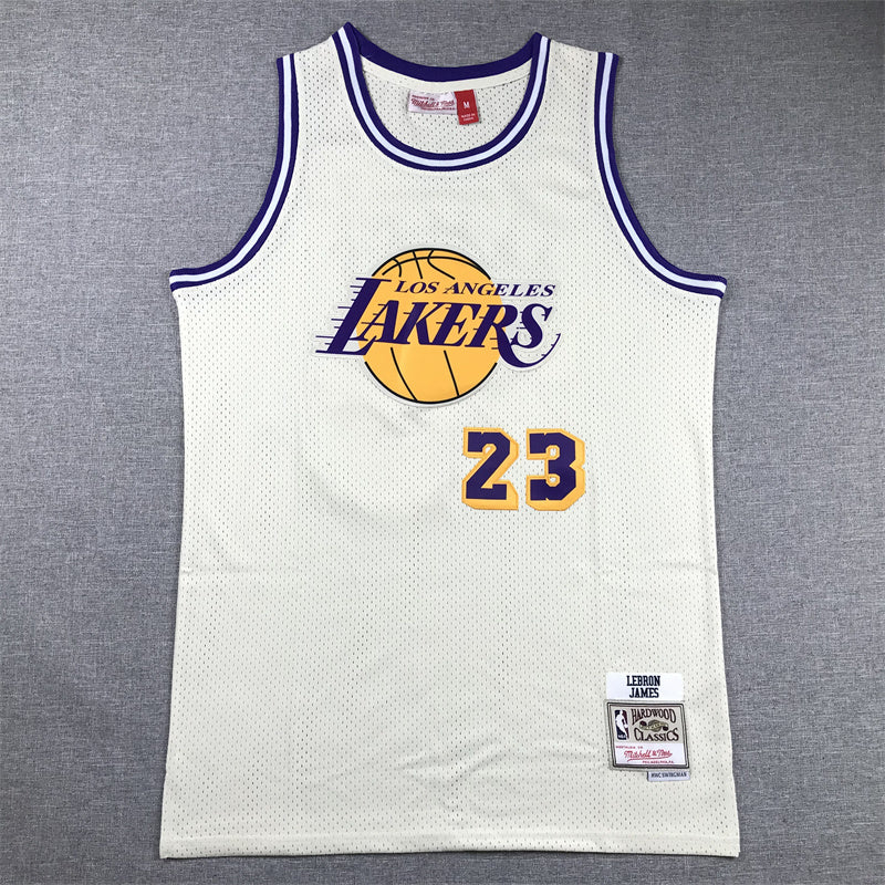 LeBron James #23 Los Angeles Lakers Throwback Jersey — Embroidered
