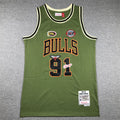Chicago Bulls Dennis Rodman #91 1997-98 Throwback-Embroidered Jersey