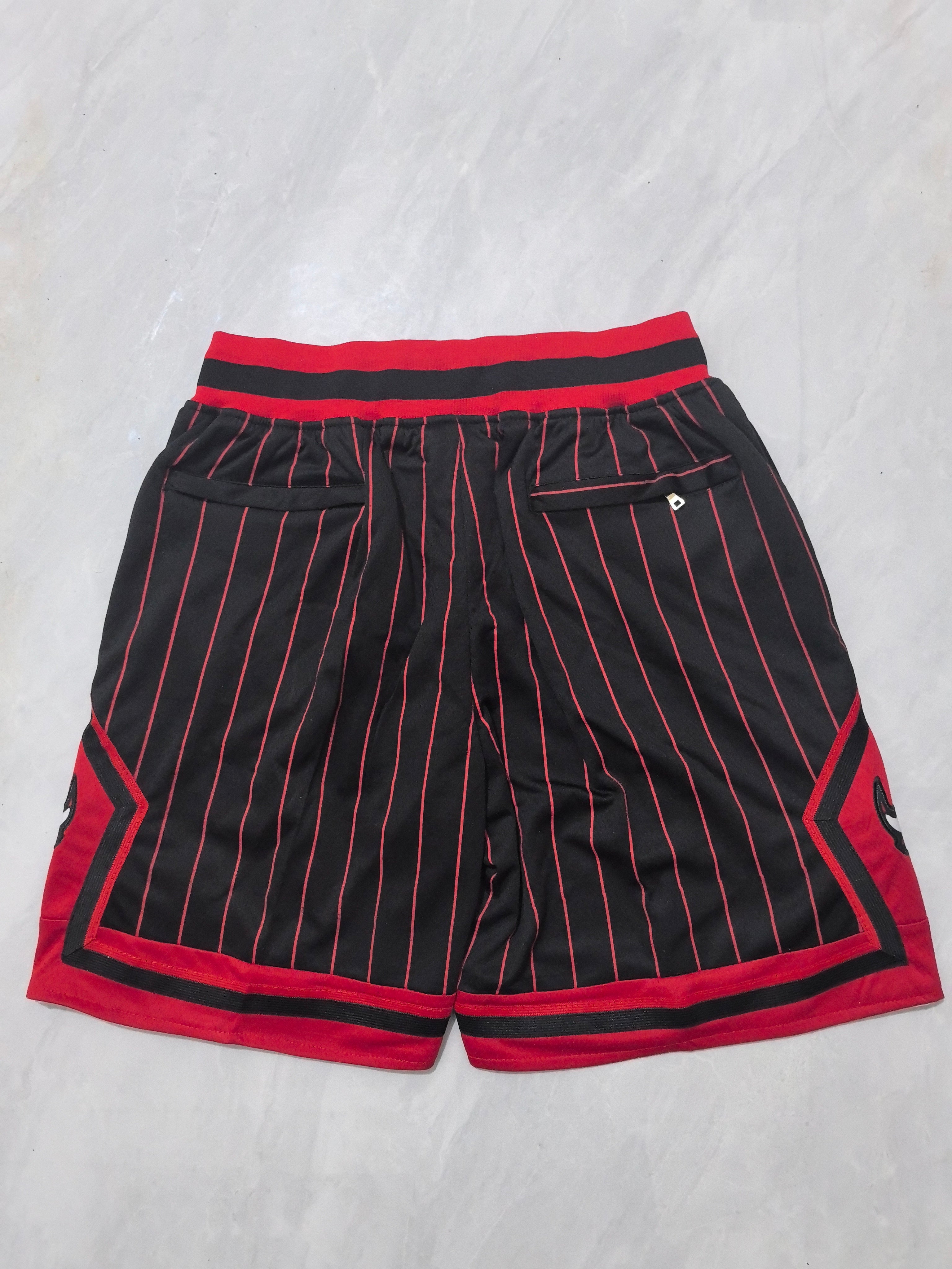 Chicago Bulls 2026 Black and Red Striped City Edition Pocket Shorts