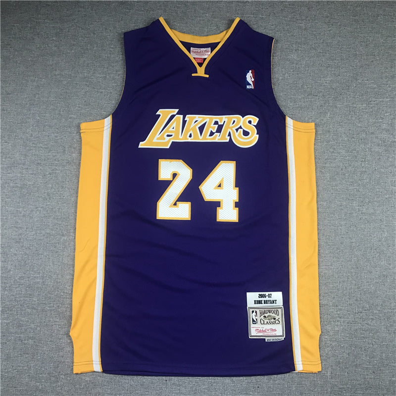 Kobe Bryant #24 Los Angeles Lakers 2006-07 Throwback Jersey — Embroidered
