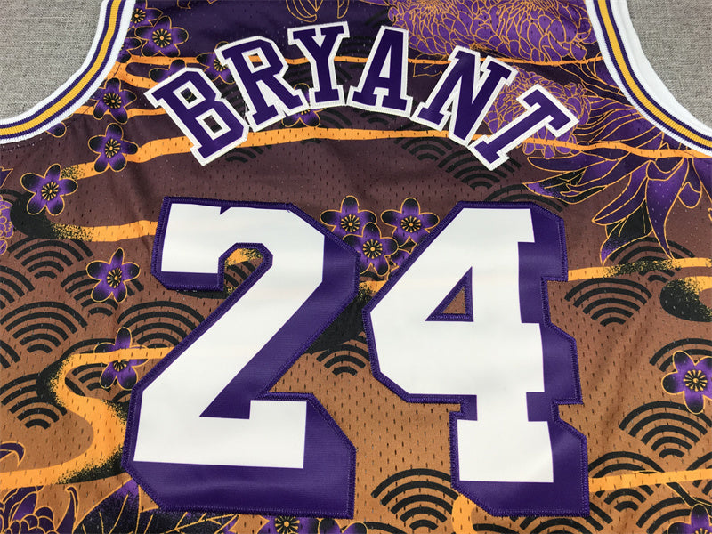 Kobe Bryant #24 1996-97 "Year of the Rabbit" Los Angeles Lakers Throwback Jersey — Embroidered