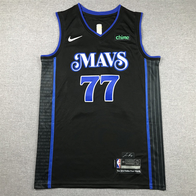 Dallas Mavericks Luka Doncic #77 2024 City Edition Swingman Jersey — Embroidered