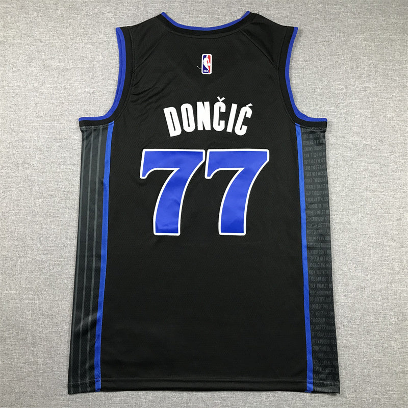 Dallas Mavericks Luka Doncic #77 2024 City Edition Swingman Jersey — Embroidered