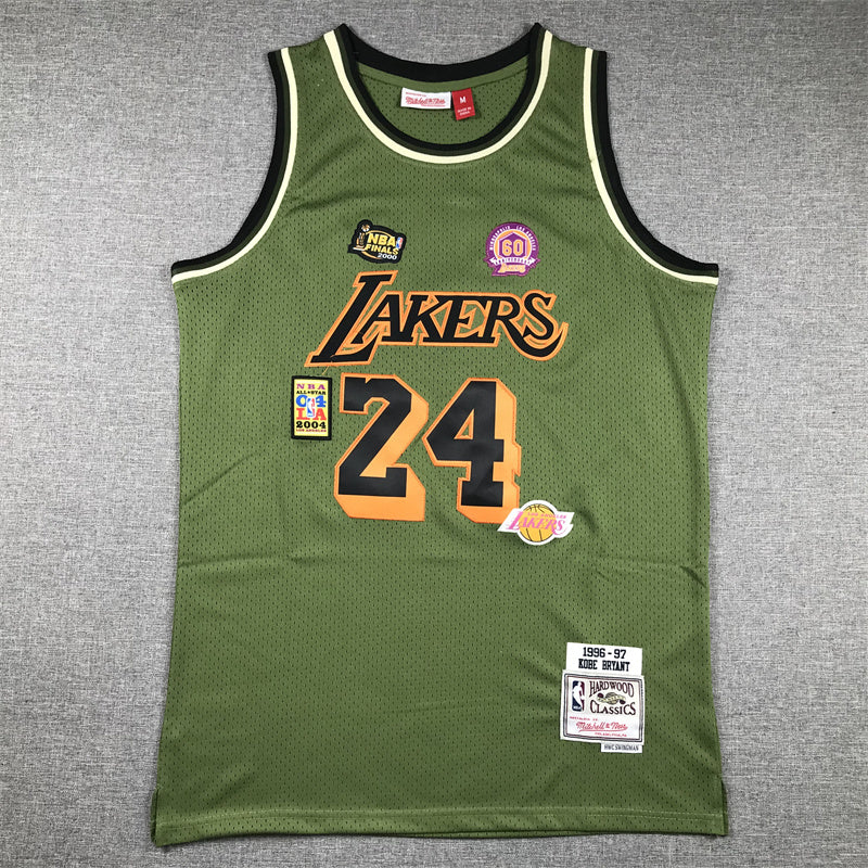 Kobe Bryant #24 Los Angeles Lakers 1996-97 Throwback Jersey — Embroidered
