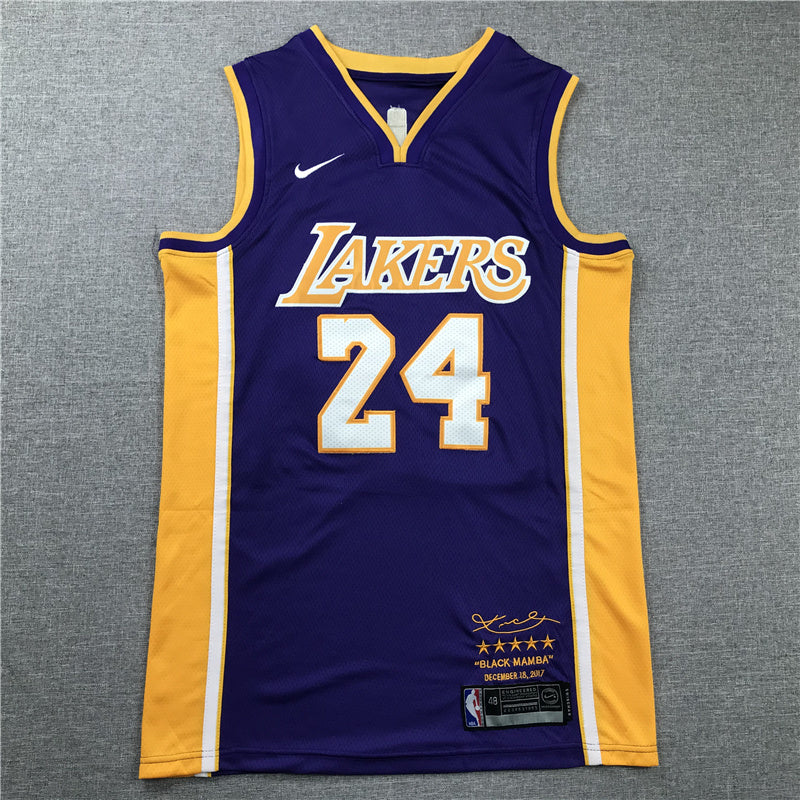 Kobe Bryant #24 Los Angeles Lakers Retirement Edition - Embroidered Jersey