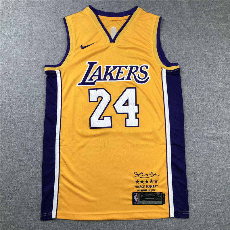Kobe Bryant #24 Los Angeles Lakers Retirement Edition - Embroidered Jersey