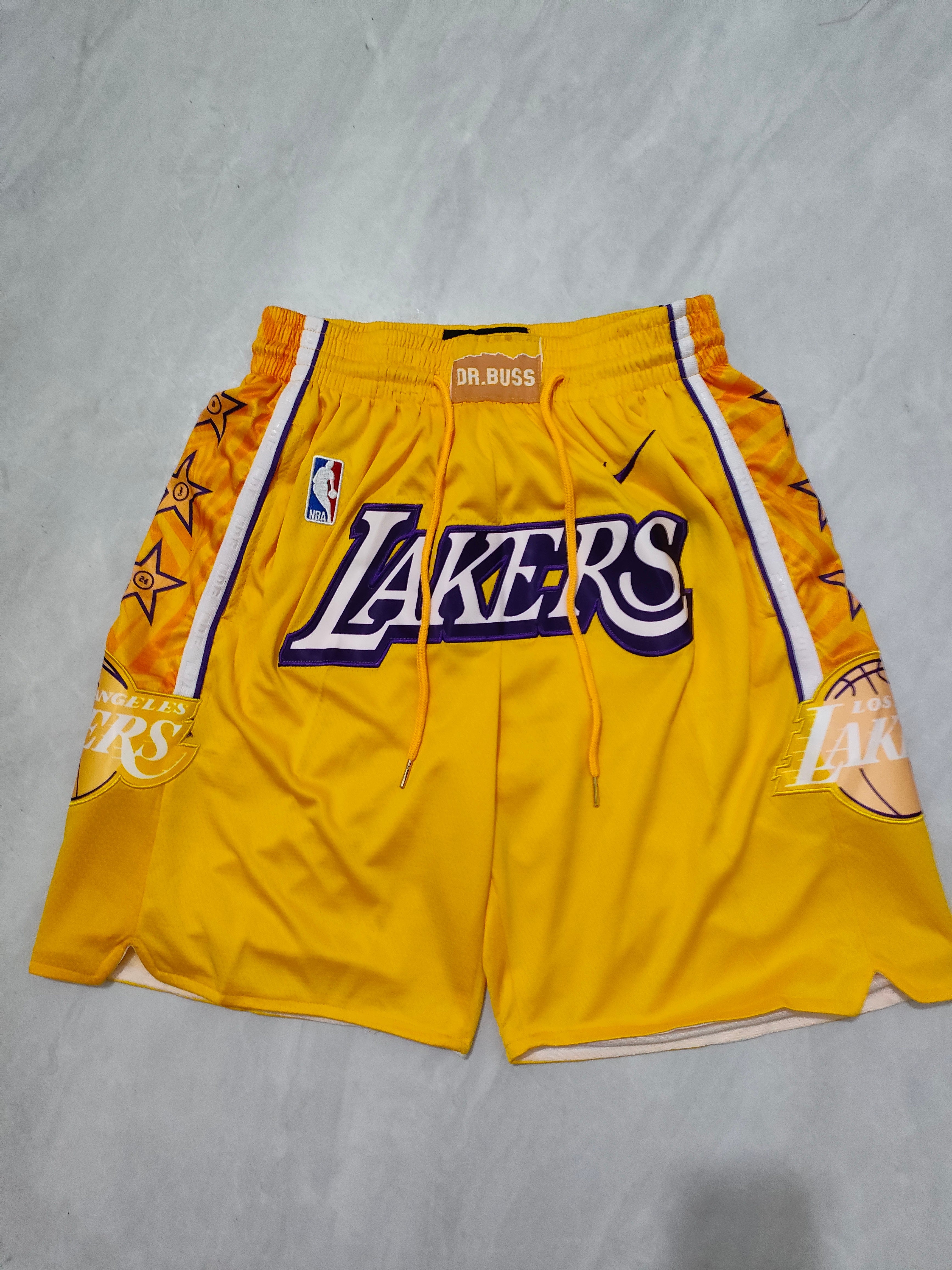 Los Angeles Lakers Yellow City Edition Pocket Shorts