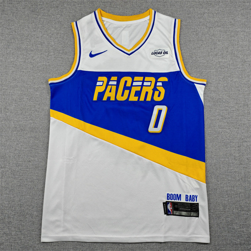 Indiana Pacers Tyrese Haliburton #0 2026 City Edition Swingman – Embroidered Jersey