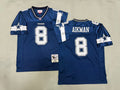 Mens Troy Aikman #8 Dallas Cowboys Vintage Throwback Jersey
