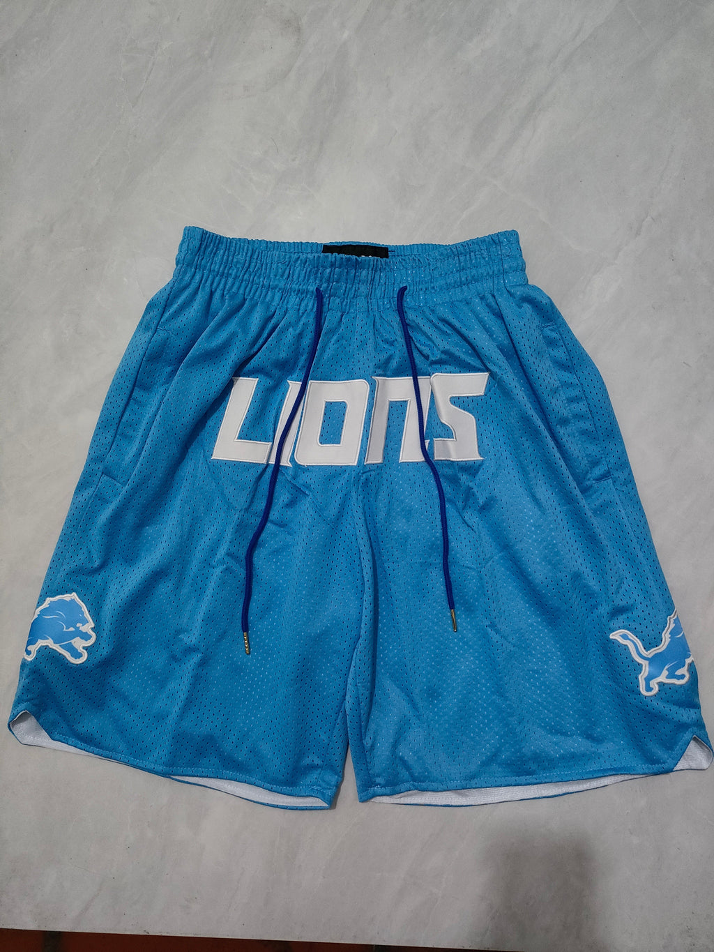 Detroit Lions Blue Pocketed Shorts
