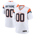 Custom Denver Broncos White Game Jersey