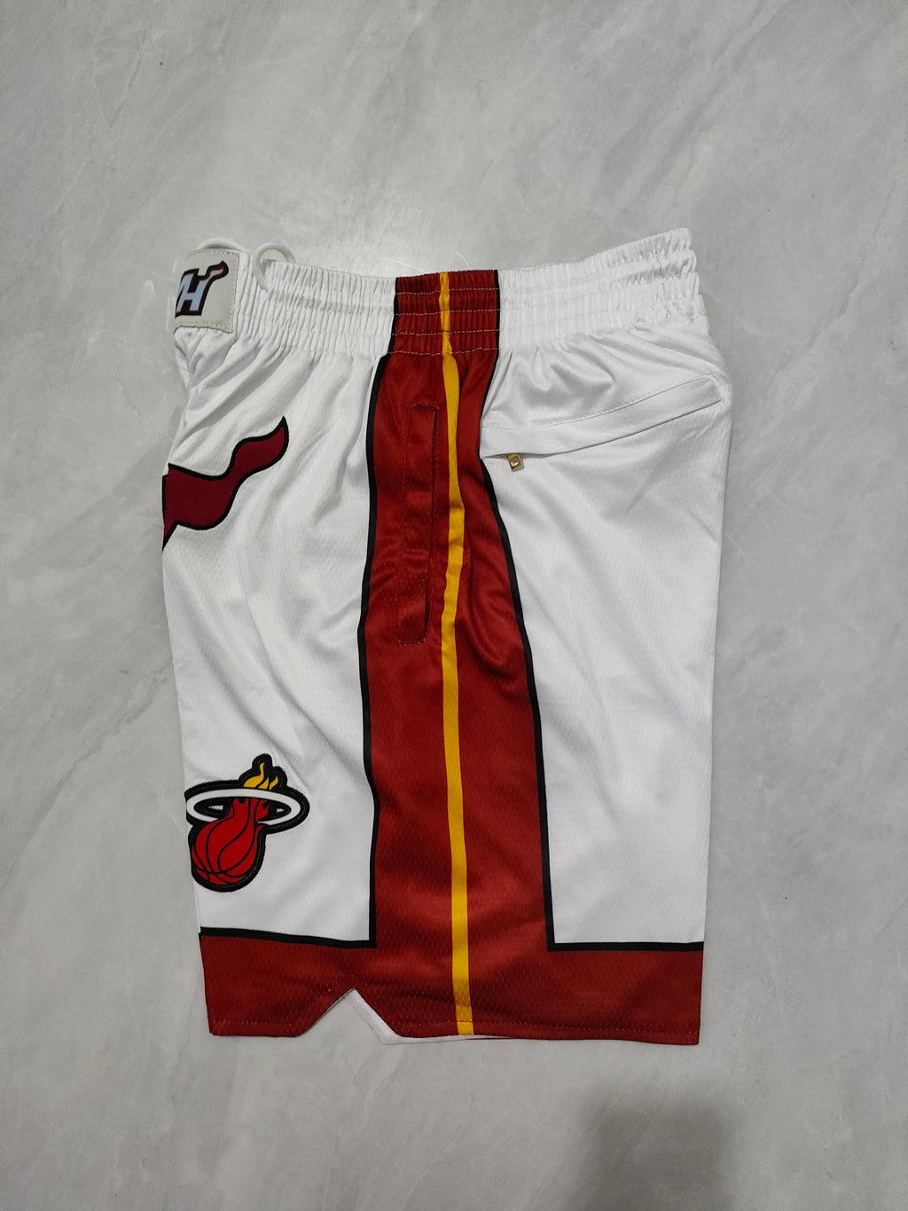 Miami Heat White Regular Pocket Shorts