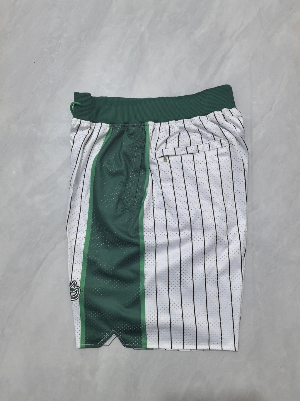 Movie Version White Striped Pocket Shorts