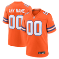 Custom Denver Broncos Orange Game Jersey
