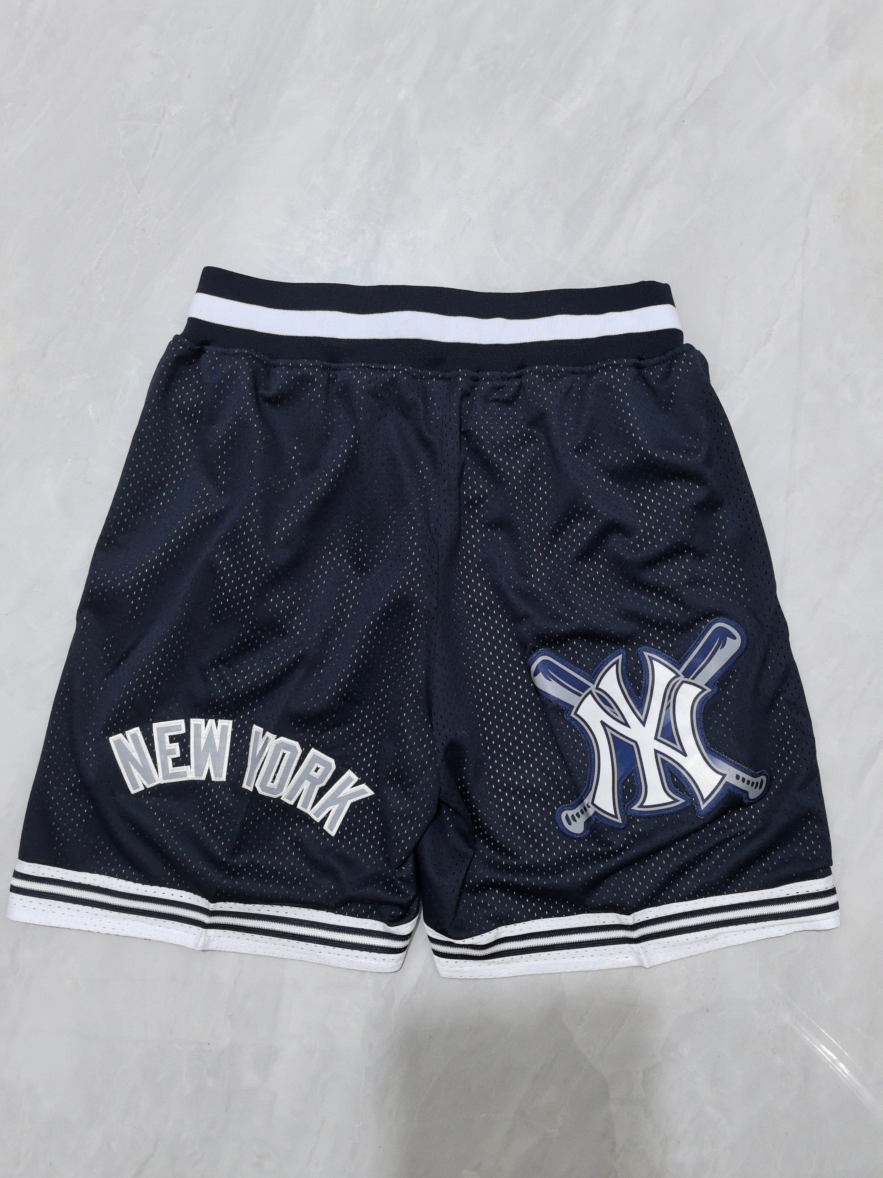 New York Yankees dark blue retro pocket shorts