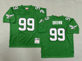 Mens Jerome Brown#99 Philadelphia Eagles Vintage Throwback Jersey