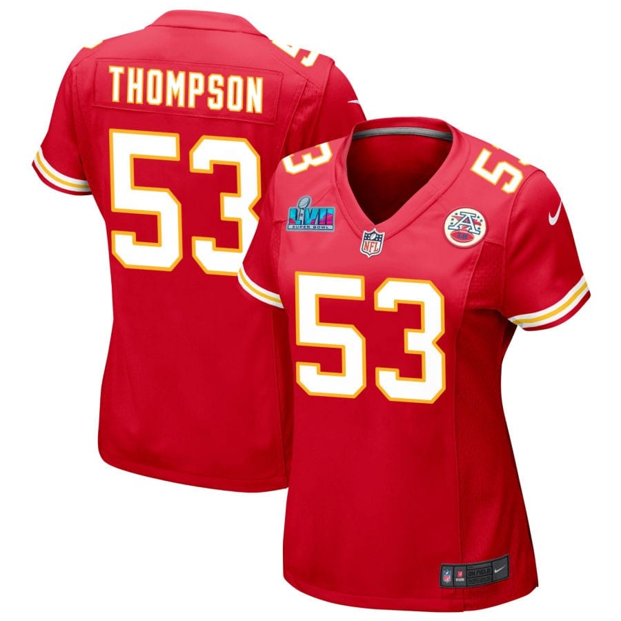 BJ Thompson Kansas City Chiefs Women's Super Bowl LVII Game Jersey - Red