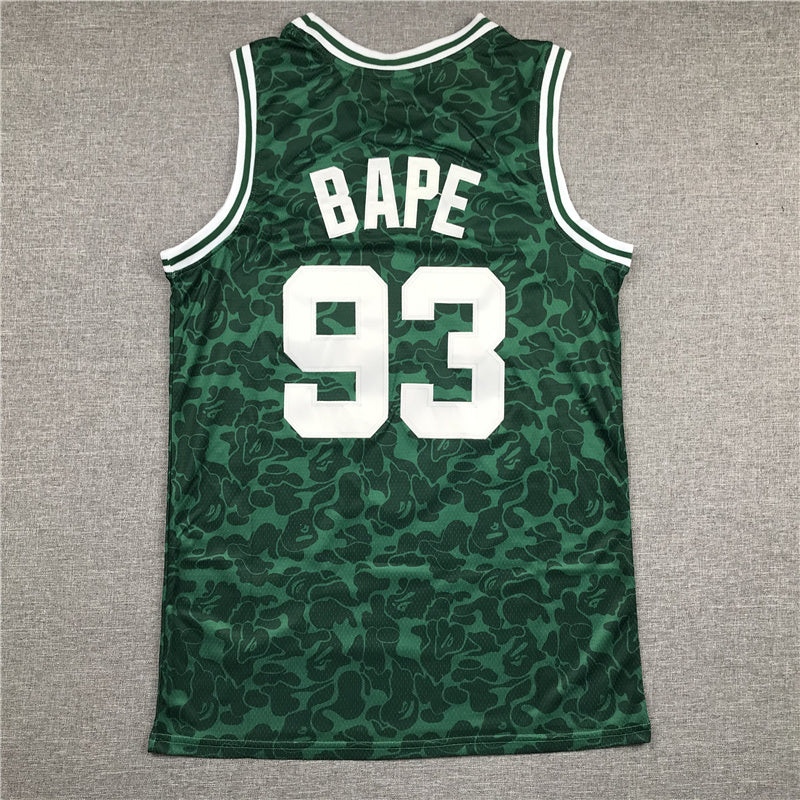Boston Celtics BAPE #93 Throwback — Embroidered Jersey