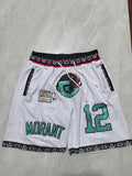 Grizzly White Retro Pocket Shorts