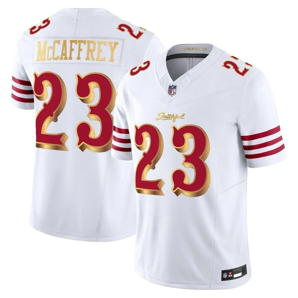 Christian McCaffrey #23 San Francisco 49ers White 2025 Rivalries Collection Game Limited Jersey