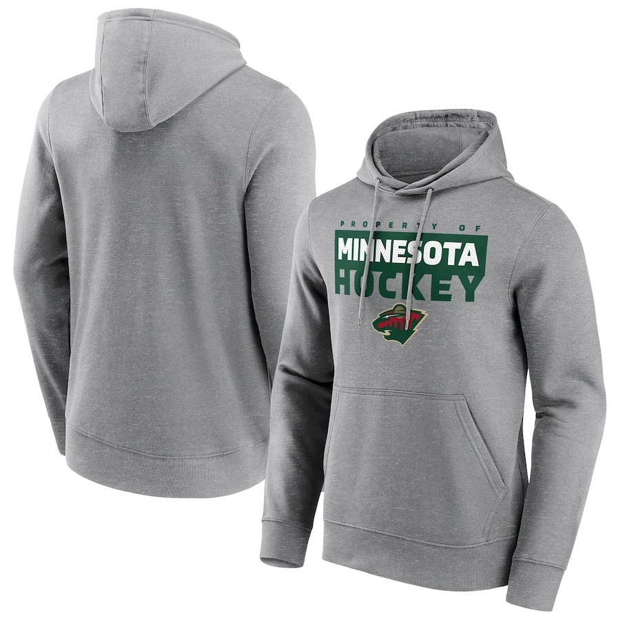 Men's Minnesota Wild  Branded Gain Ground Hoodie - Sports Grey