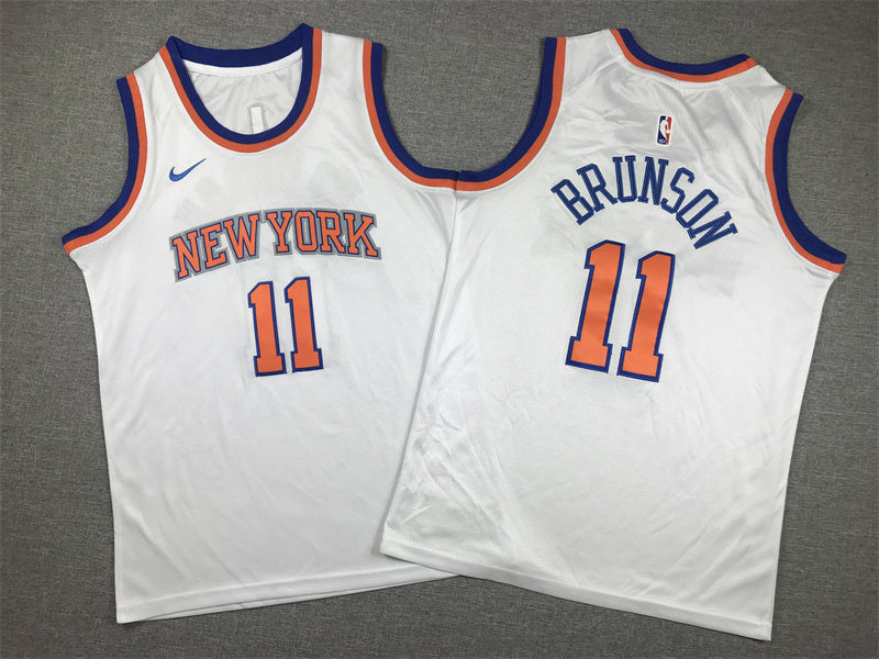 Youth Jalen Brunson New York Knicks #11  Association Edition Embroidered Jersey