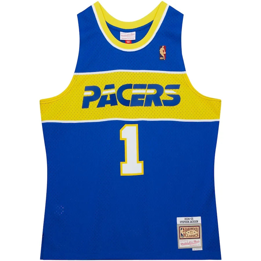Men's Indiana Pacers Stephen Jackson Mitchell & Ness Royal 2004/05 Hardwood Classics Swingman Jersey