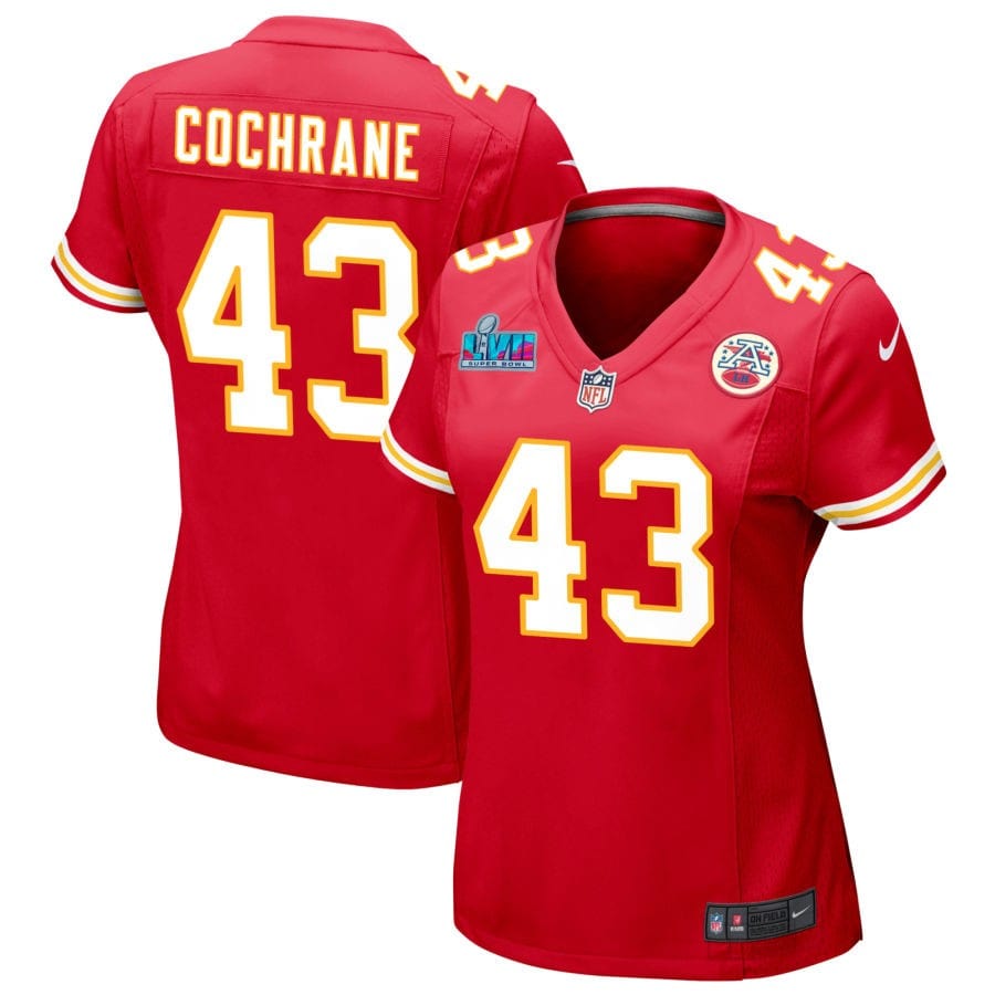 Jack Cochrane Kansas City Chiefs Women's Super Bowl LVII Game Jersey - Red