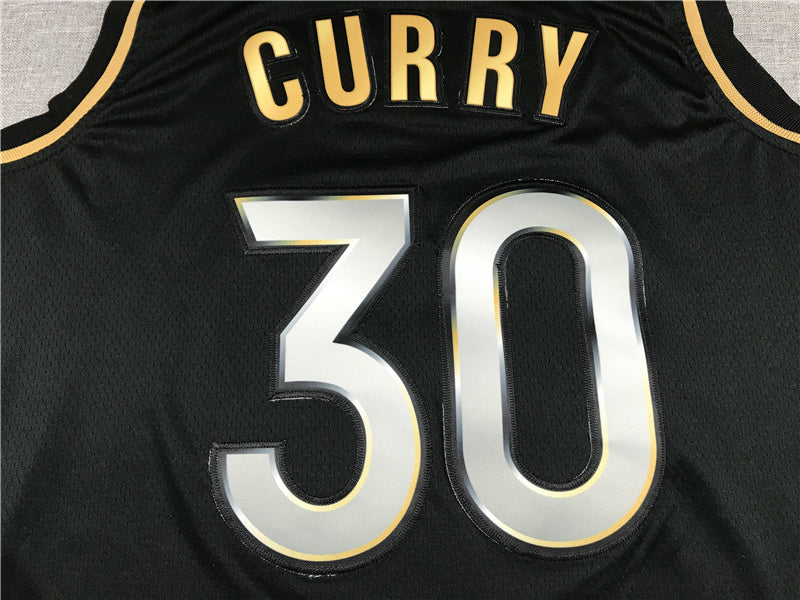 Golden State Warriors Stephen Curry #30 New Black & Gold City Edition Swingman - Embroidered Jersey