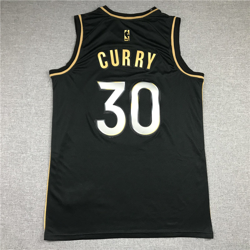 Golden State Warriors Stephen Curry #30 New Black & Gold City Edition Swingman - Embroidered Jersey