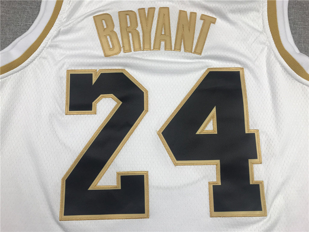 Kobe Bryant #24 Los Angeles Lakers "White & Gold" City Edition Swingman Jersey - Embroidered