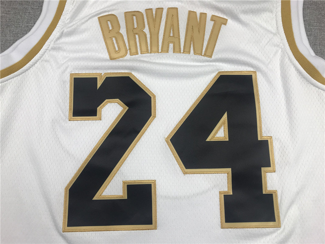 Kobe Bryant #24 Los Angeles Lakers "White & Gold" City Edition Swingman Jersey - Embroidered