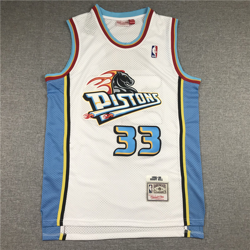 Detroit Pistons Grant Hill #33 1998-99 Throwback — Embroidered