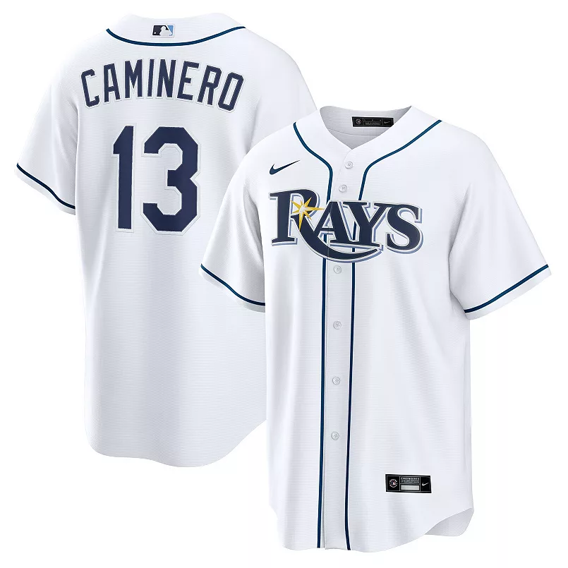 Junior Caminero White Tampa Bay Rays Home Replica Jersey