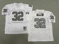 Mens Marcus Allen#32 white Los Angeles Raiders Vintage Throwback Jersey