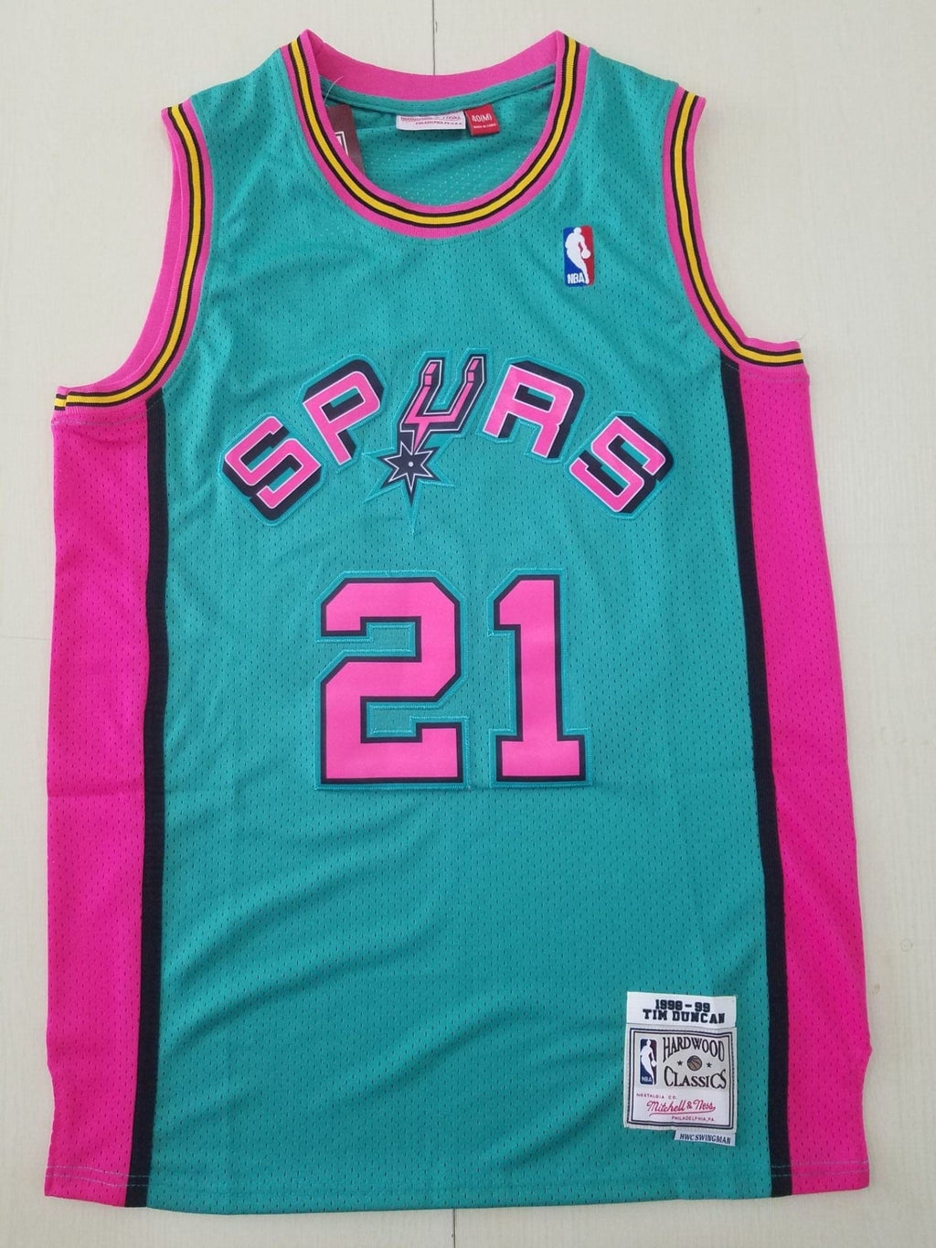 Men's San Antonio Spurs Tim Duncan Green 1998/99 Classics Swingman  Jersey