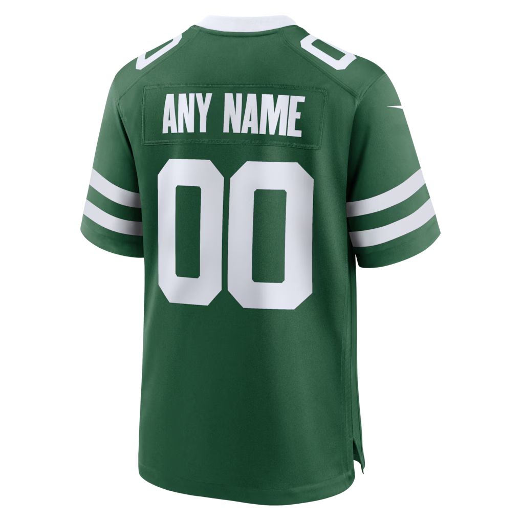 Custom New York Jets Green Game Jersey
