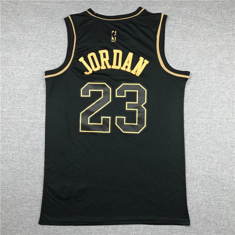 Chicago Bulls Michael Jordan #23 "Black & Gold" City Edition Swingman Jersey – Embroidered