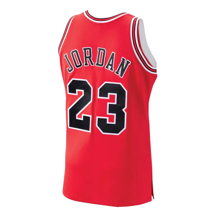 Chicago Bulls Michael Jordan 1995 Home Jersey By Mitchell & Ness - Scarlett