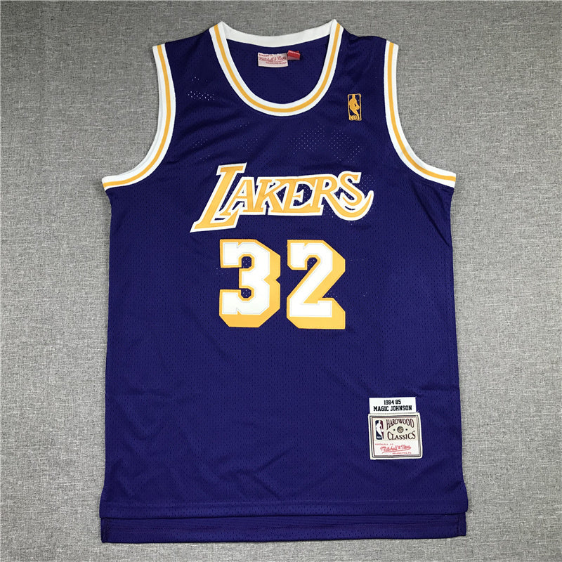 Magic Johnson Los Angeles Lakers #32 1984-85 Throwback Jersey