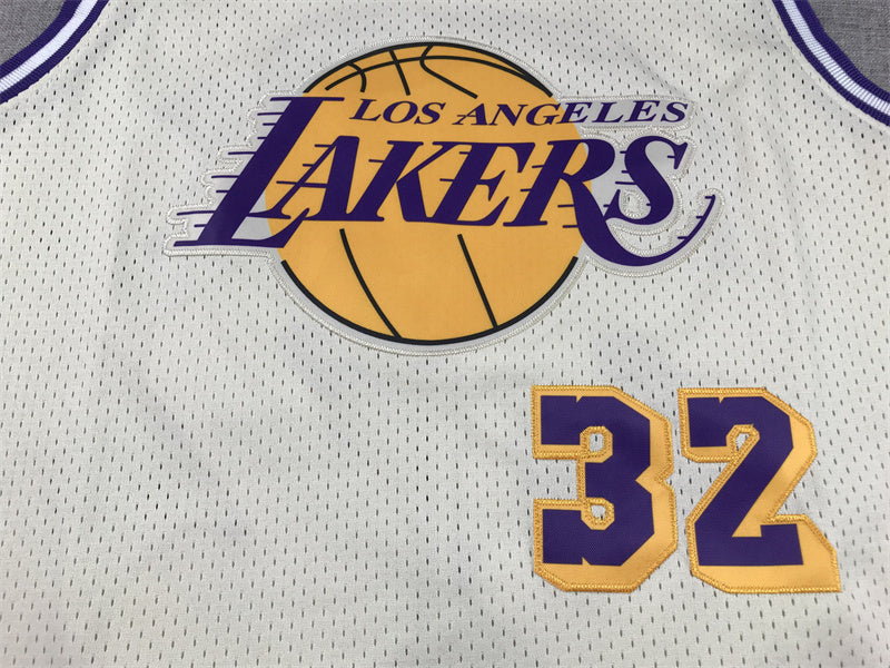 Magic Johnson Los Angeles Lakers #32 Throwback Jersey — Embroidered