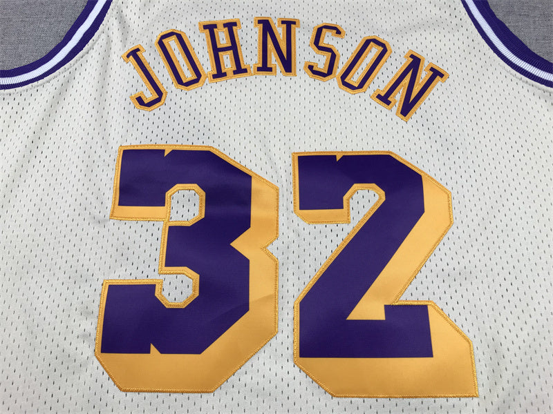 Magic Johnson Los Angeles Lakers #32 Throwback Jersey — Embroidered