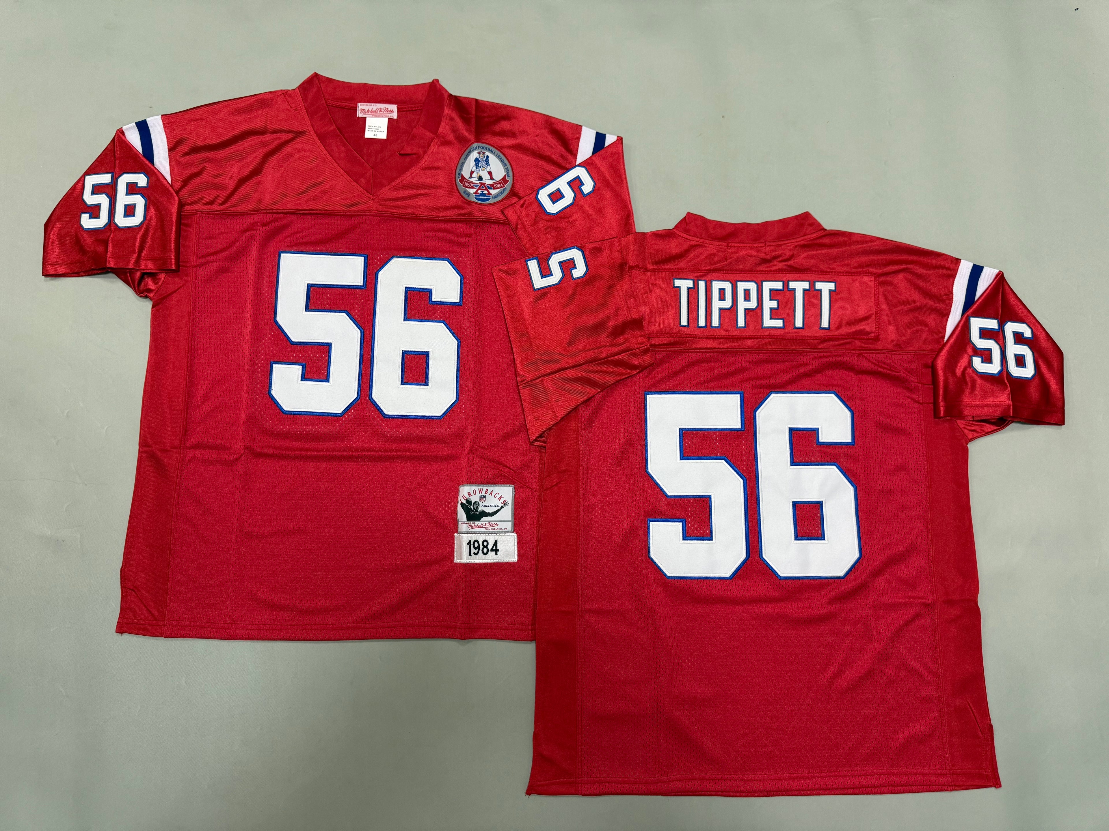 Mens Andre Tippett#56 New England Patriots Vintage Throwback Jersey