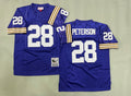 Mens Adrian Peterson#28 Minnesota Vikings Vintage Throwback Jersey