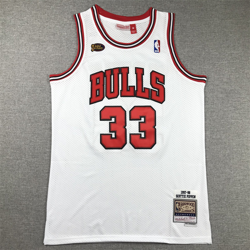 Chicago Bulls Scottie Pippen #33 1997-98 Finals Throwback-Embroidered Jersey
