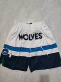 Minnesota Timberwolves White Regular Edition Pocket Shorts