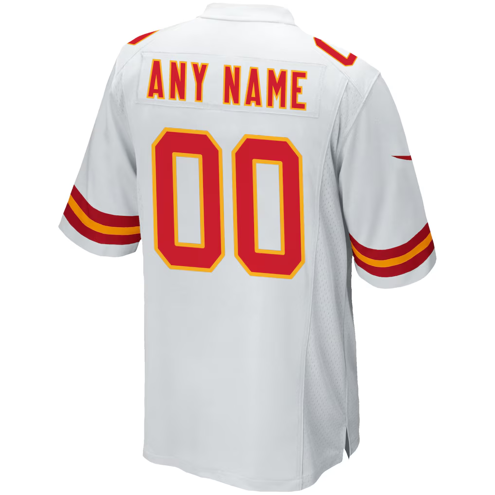 Custom Kansas City Chiefs White Game Jersey