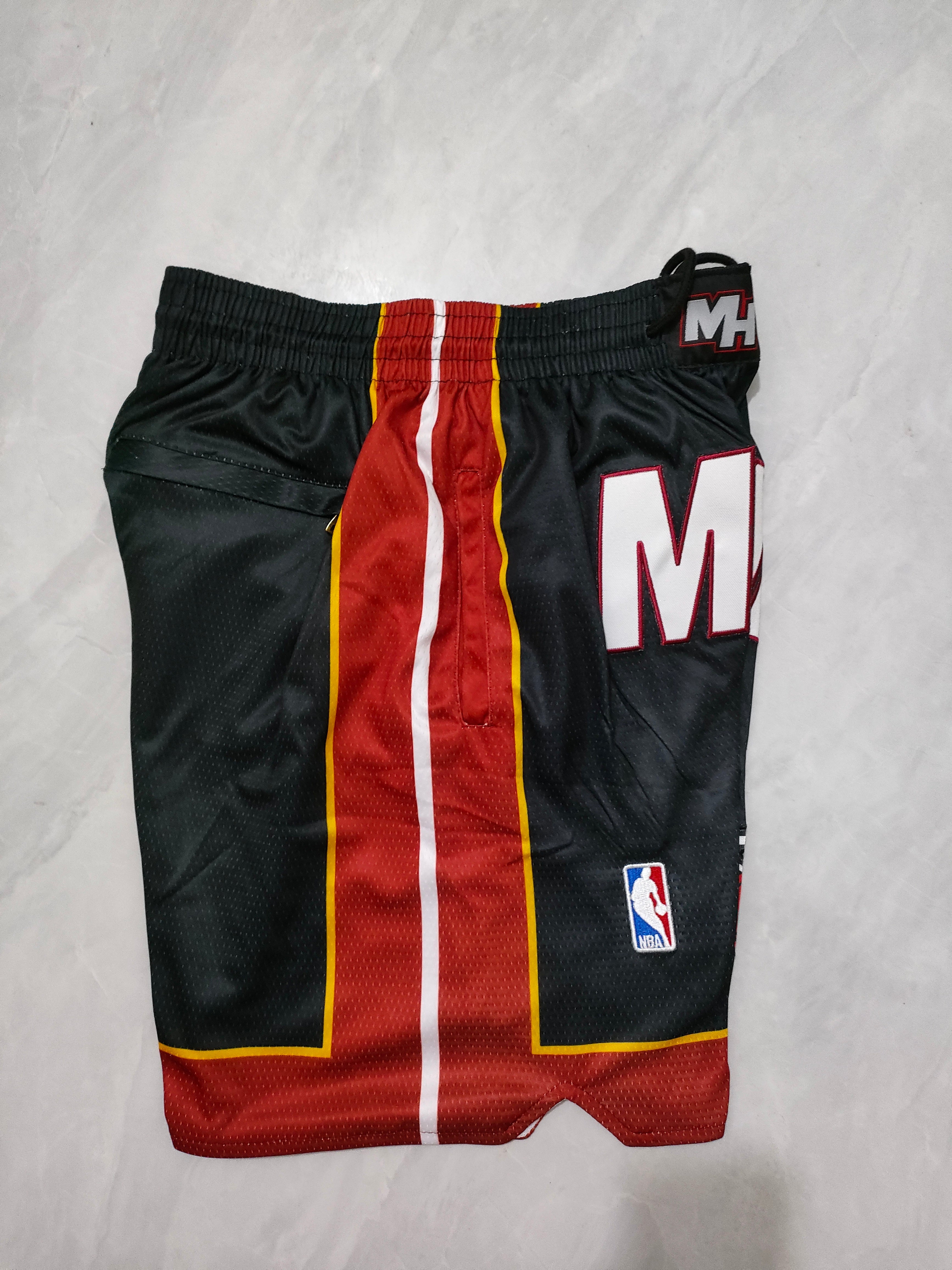 Miami Heat Black Regular Pocket Shorts