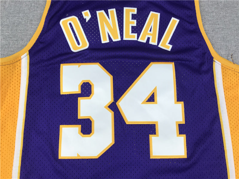 Shaq O'Neal #34 Los Angeles Lakers 1999-00 Throwback Jersey — Embroidered