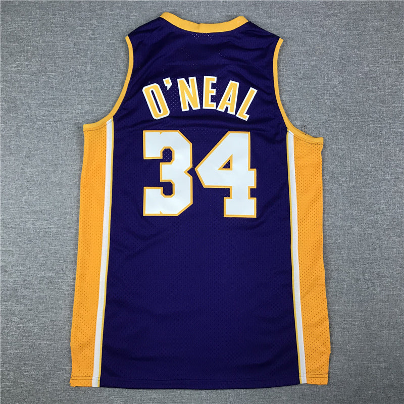 Shaq O'Neal #34 Los Angeles Lakers 1999-00 Throwback Jersey — Embroidered